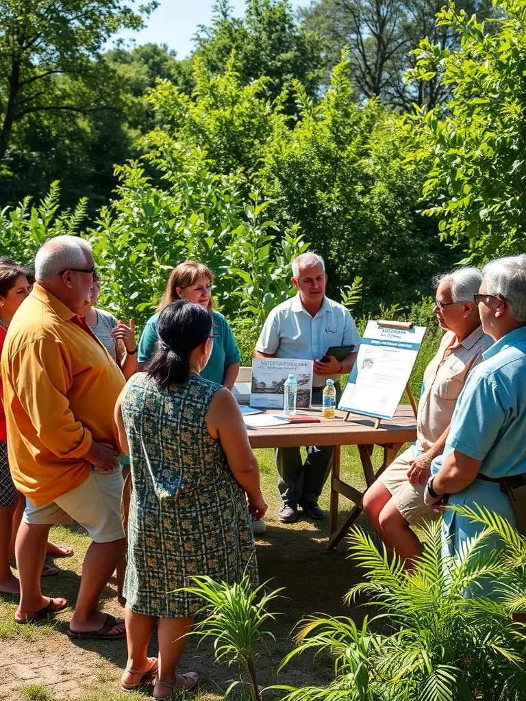 A photograph of a community workshop on wildlife conservation, highlighting the educational initiatives of SOCIETE COMMUNALE DES CHASSEURS DE SAINT-MEXANT.